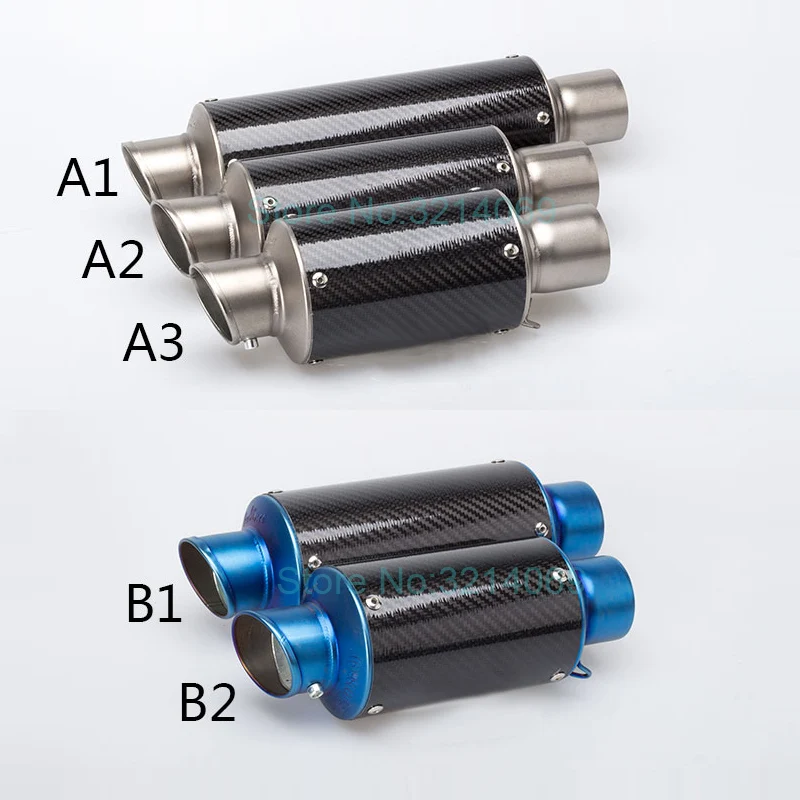 Universal 36 51mm Adapter Motorcycle Exhaust Pipe Muffler Carbon Fiber Leovince Motorbike