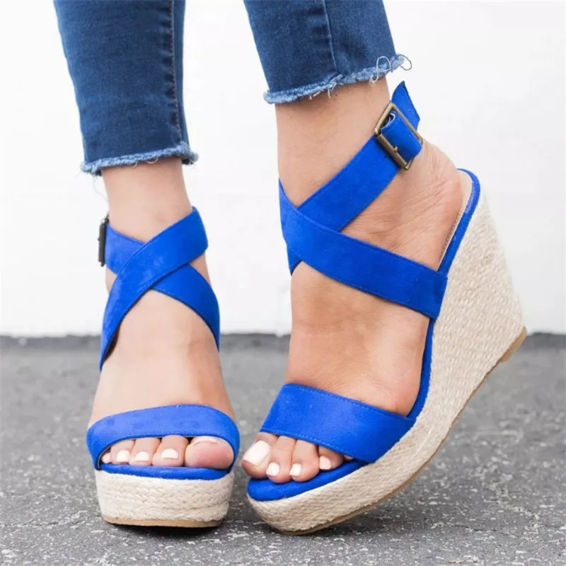 

PUIMENTIUA Lady Shoes Woman Chaussure New Women Summer Solid Sandals Pumps Cross-tied High Heels Platform Zapatos Mujer
