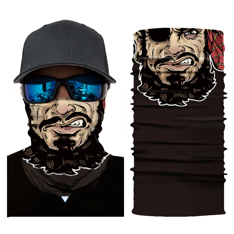 3D бесшовный Балаклава волшебный шарф маска для лица и шеи призрак Джокер Скелет бандана щит Повязка На Голову Бандана для мужчин велосипед - Цвет: 2