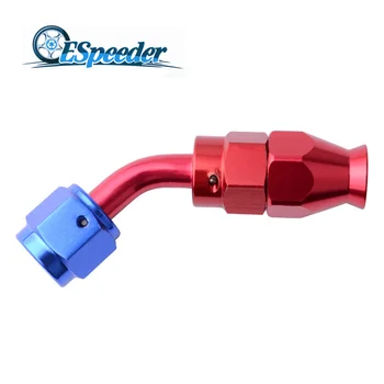 

ESPEEDER AN4 PTFE Swivel Hose End 45Degree Swivel Seal Hose End For Oil Fuel Line Reusable PTFE Fitting