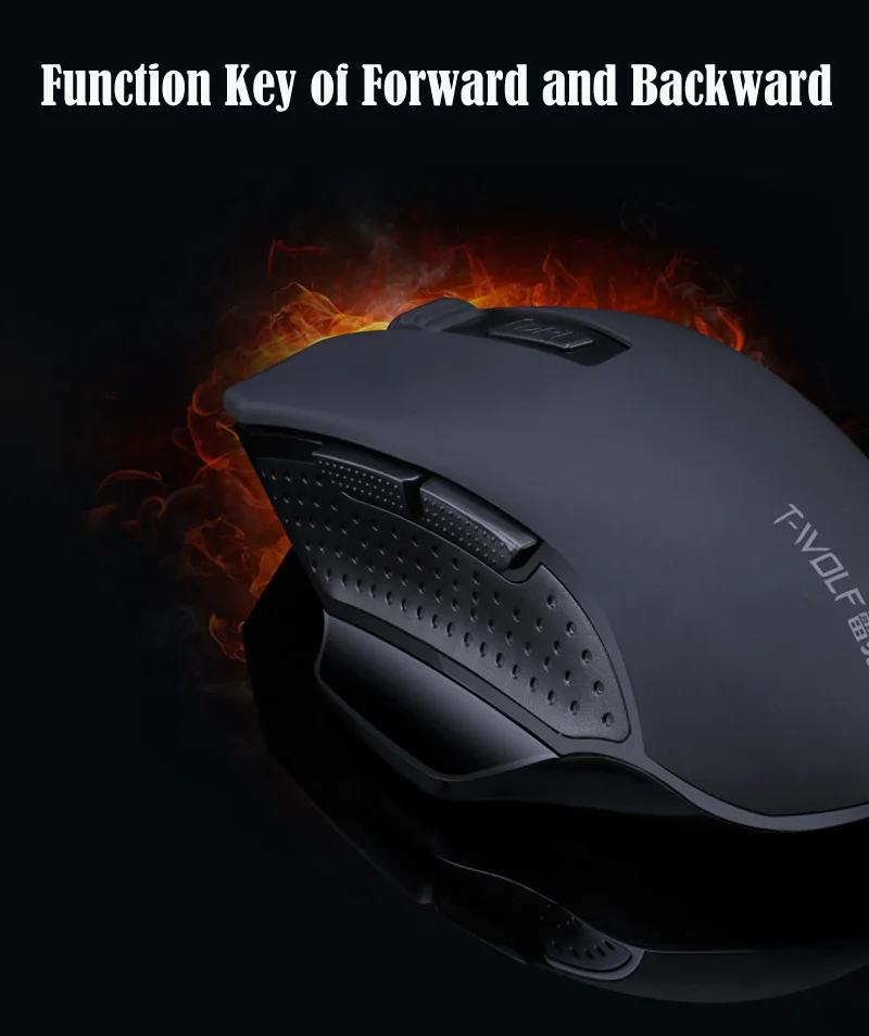 T-WOLF Q11 Mute Wireless Gaming Mouse 2400 DPI  (11)