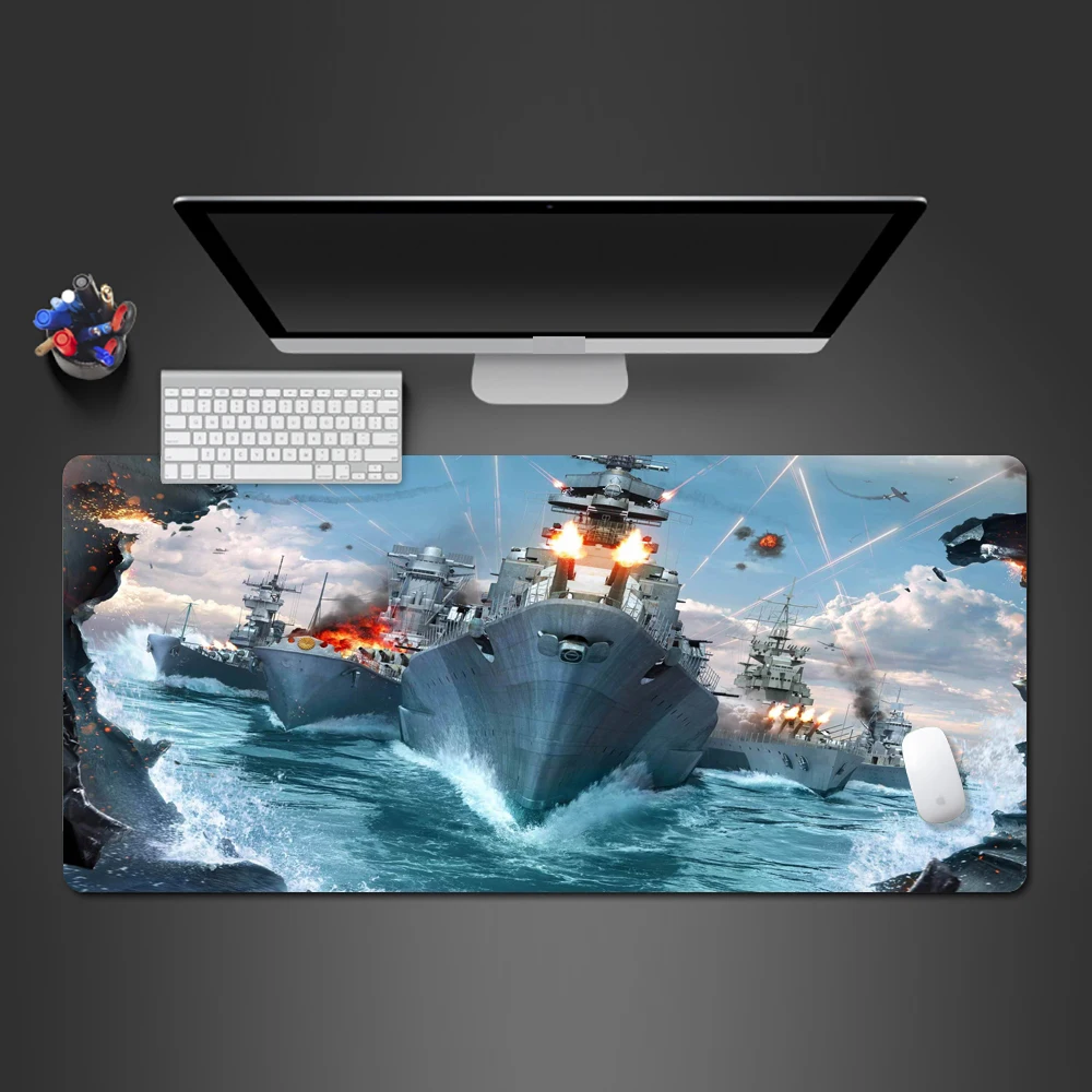 

Super Hot War Sea Warship Game Mousepad Player High Quality Game Mouse Pad Stylish Computer Keyboard Table Pad Large Game Mats