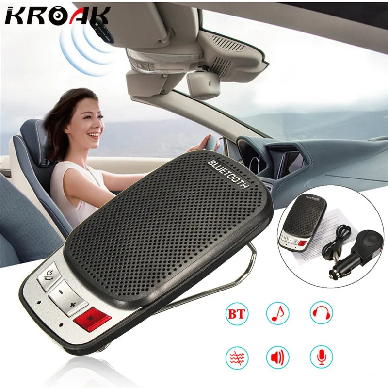 Universal Portable Multipoint Car Sun Visor Slim Wireless bluetooth 3.0