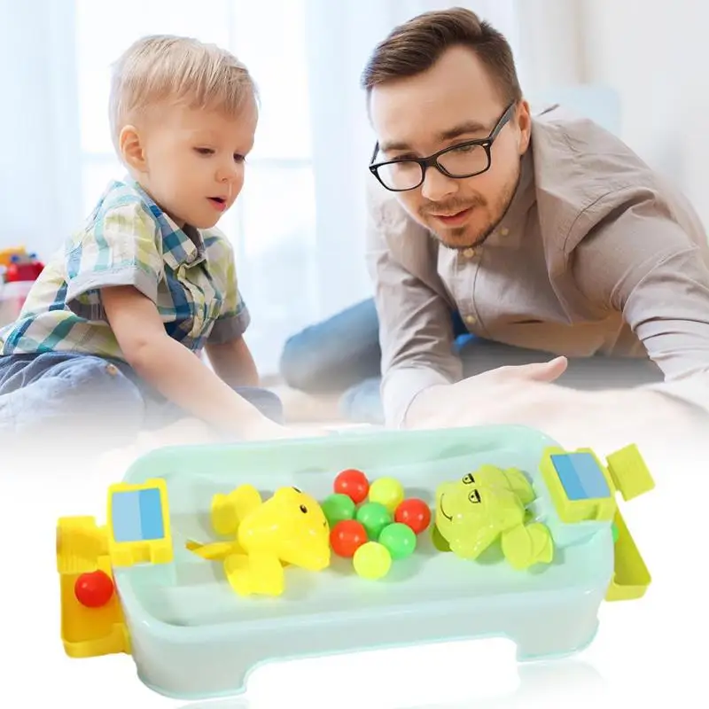 Plastic Frogs Eat Beans Desktop Game Parent-child Interactive Toy Children brain coordination ability classic puzzle Toys Random