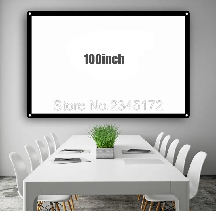 HD Portable Projector Screen 100 inches 169 Folded Front Projection
