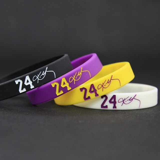 Men's Silicone Basketball Bracelets Lakers Kobe Bryant Sport Energy Balance Wristband Power