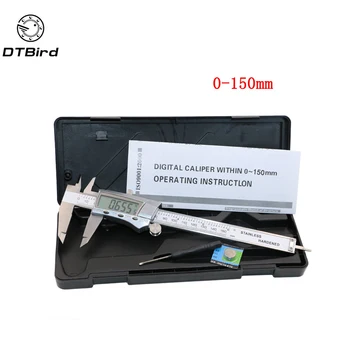 

Digital Calipers 150mm Steel Inch Electronic LCD Vernier Caliper 0.01mm Measuring Gauging Tools