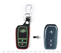 Кожа дистанционного ключа автомобиля чехол для Toyota CHR C-HR Prado 2017 2018 Prius Camry Corolla RAV4 2018 аксессуары