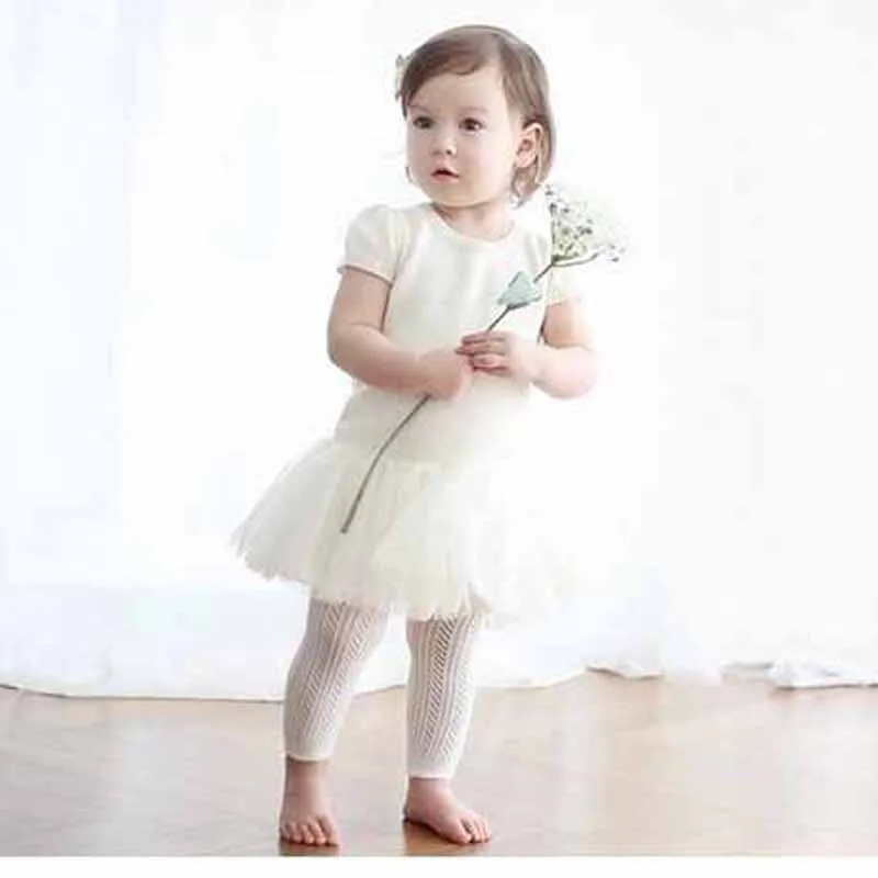 Baby Boy/Girls Cotton Knitted PP Pants Elastic Waist Toddler Girls Leggings Kids Lace 0-4t