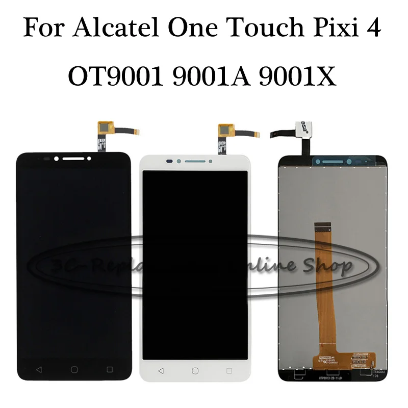Черный 6 0 дюймов новый для Alcatel Pixi 4 OT9001 9001 9001X 9001A 9001D ЖК Дисплей + кодирующий