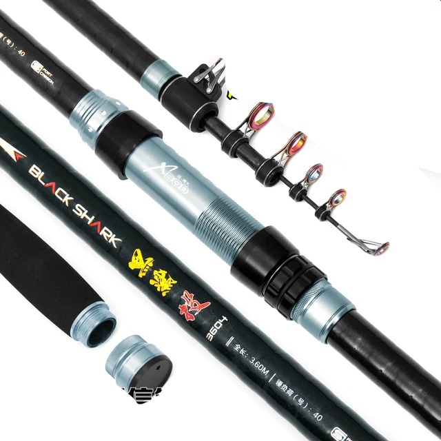 Cheap Carbon long section 1 pcs/Lot 3.6/3.9/4.2/4.5/5.4 m super-hard rod fishing pole distance throwing rod telescopic rods