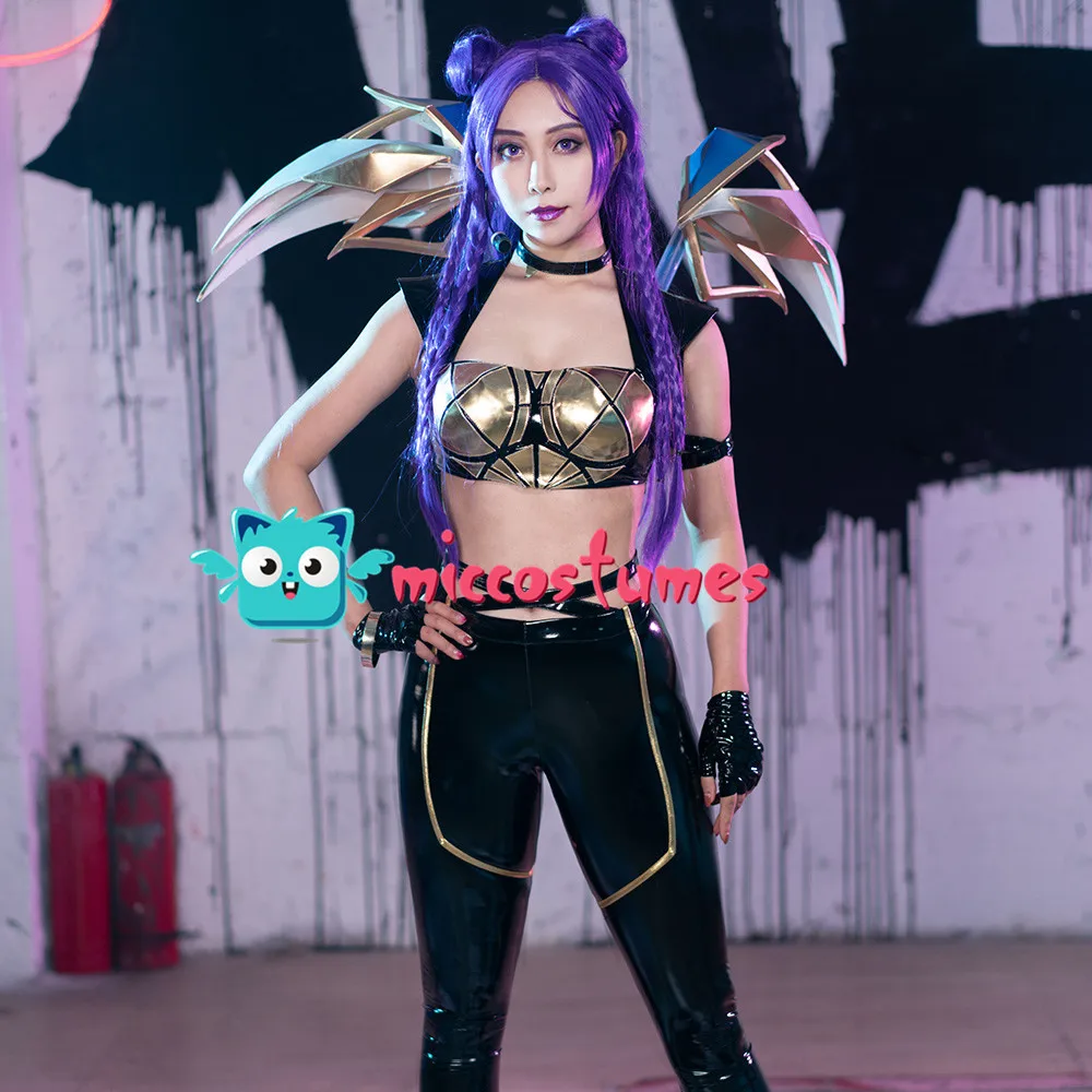 

Game LOL K/DA Pop Star Girls Kai'Sa Cosplay Costume Woman Halloween Outfit Costume