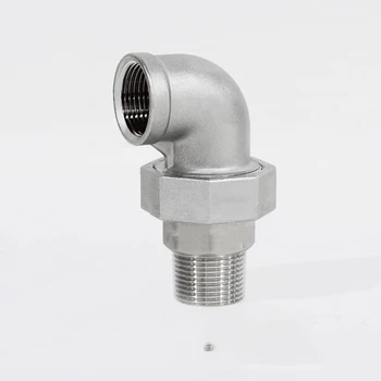 

1/2" BSP Male x 1/2" BSP Female Thread 90 Degree Elbow Union Pipe Fitting 304 Stainless Steel Connector For Water Oil Air