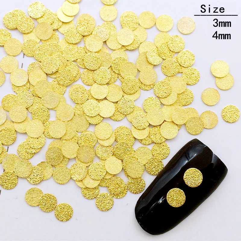 100 шт./пакет 3 мм 4 мм Круг японский 3D дизайн ногтей деко запонка из сплава грубые заклепки DIY инструменты для маникюра