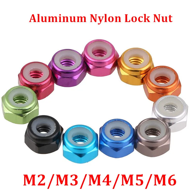 10pcs M2 M3 M4 M5 M6 Rivet Nuts Aluminum Nylon Insert Lock Nut Self