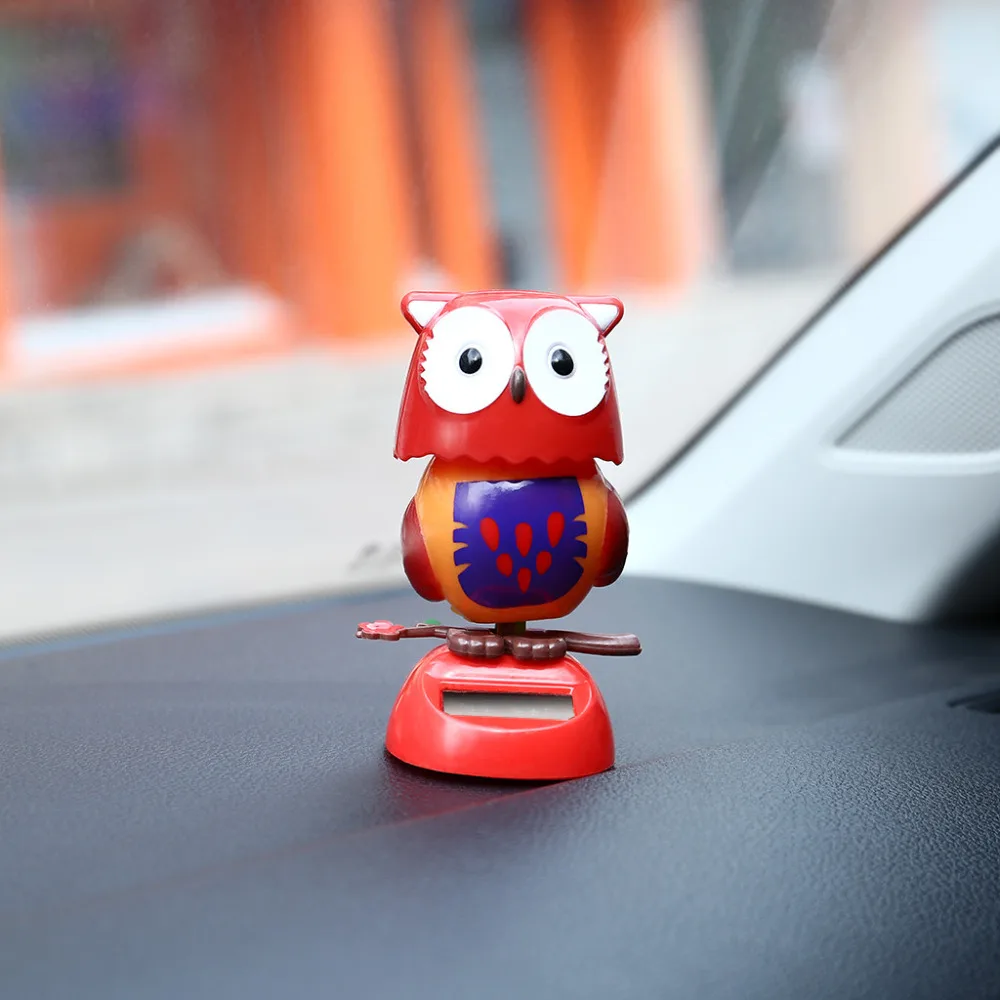 

Auto Interior Car Doll Car Interior Accessories Solar Powered Cartoon Owl Swinging Animated Dancer Toy Car Decoration New