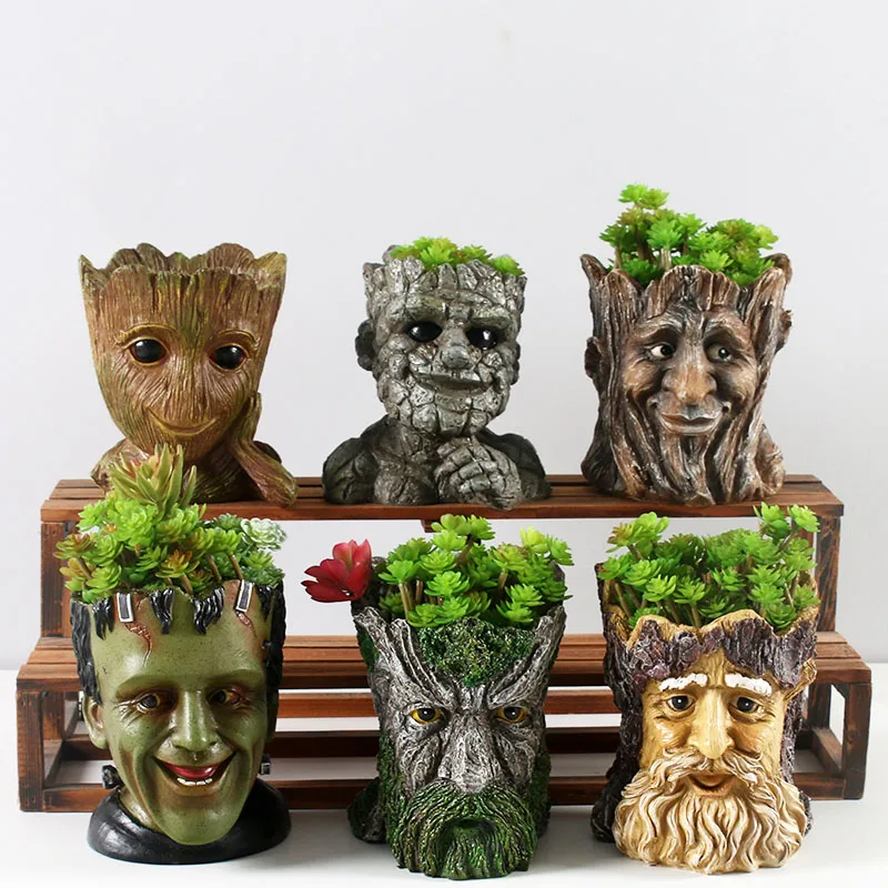 

Creative groot character fleshy flower pot small tree person Groot Galaxy Guard cartoon potted pot