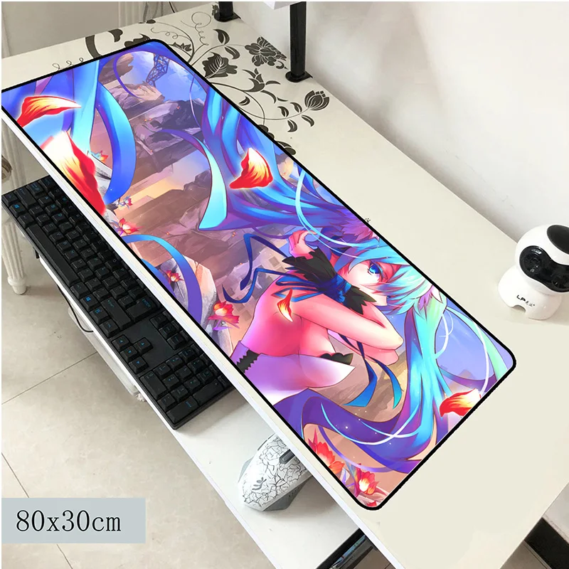 Мику Хацунэ padmouse 800x300x2 мм коврик для мыши ноутбук коврик для мыши яркие notbook компьютерная игровой коврик для мыши геймер коврики для игры