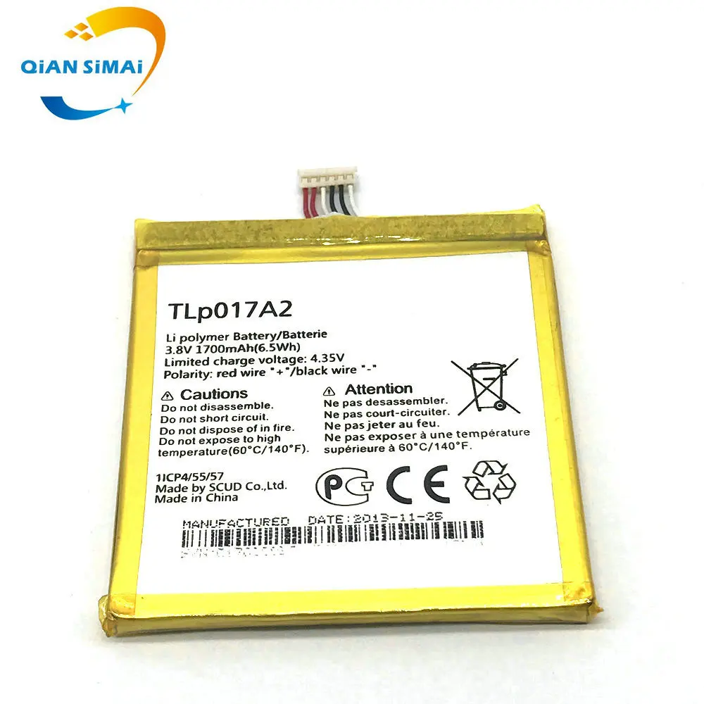 

New TLp017A1 TLp017A2 1700mAh battery For ALCATEL one touch idol mini OT6012 6012A 6012W 6012E 6012D S530T Phone