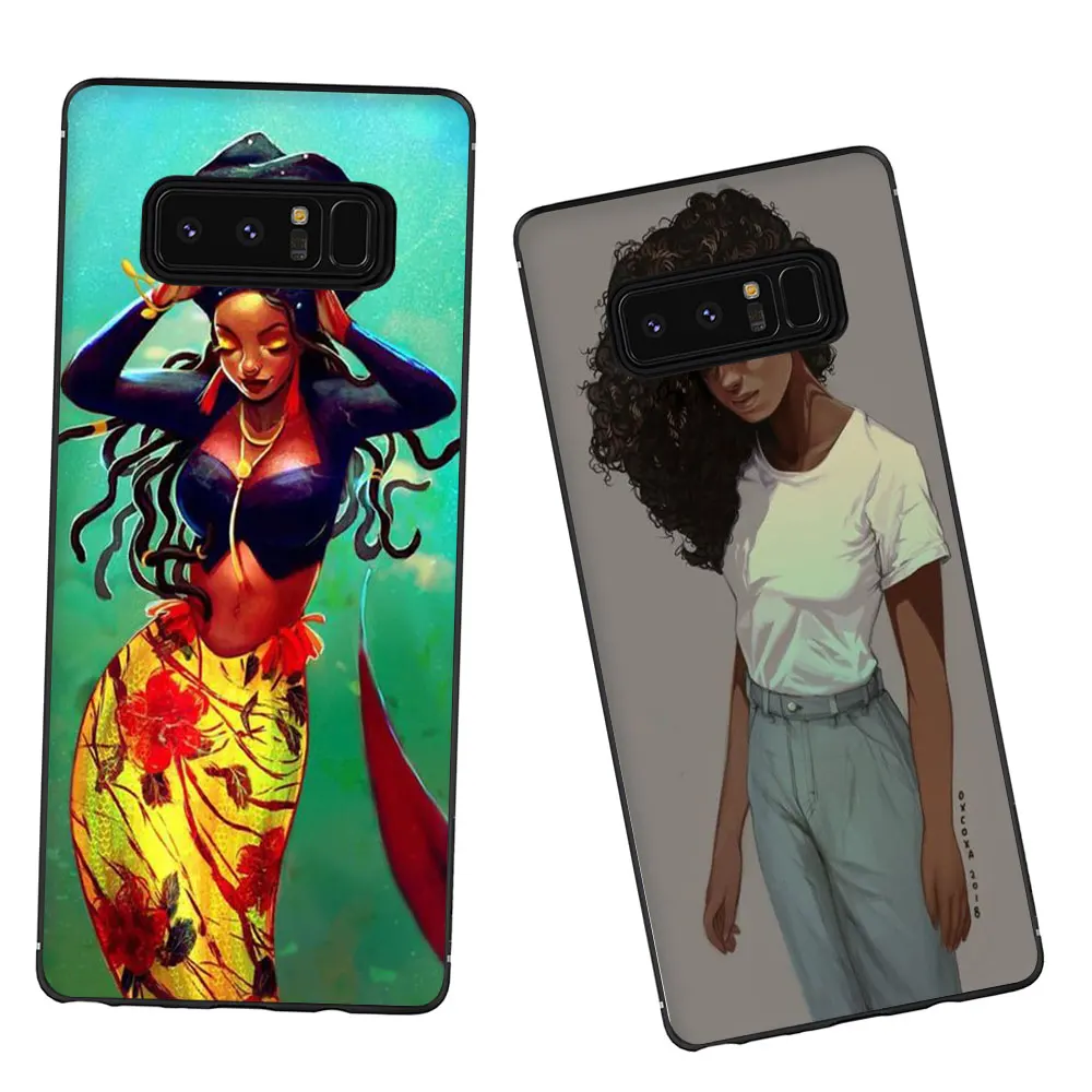 Мягкий чехол из ТПУ для телефона Melanin Poppin Aba girl DIY Galaxy M10 M20 M30 S6 S7 Edge S8 S9 S10 S10e Plus Note 10 8