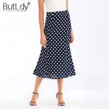 Длинная юбка с принтом в горошек женские летние винтажные женские платья в стиле ретро повседневные пляжные юбки женские вечерние штаны с высокой талией
