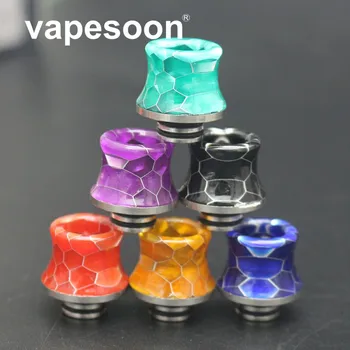 

5pcs High quality 510 Drip Tip Resin Pattern With Steel Vape Mouthpiece For Rda Rta Tank Atomizer