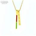 2017-New-Luxury-Brand-Short-Necklace-Stainless-Steel-Rose-Gold-Plated-Red-Green-Resin-Love-Double.jpg_200x200