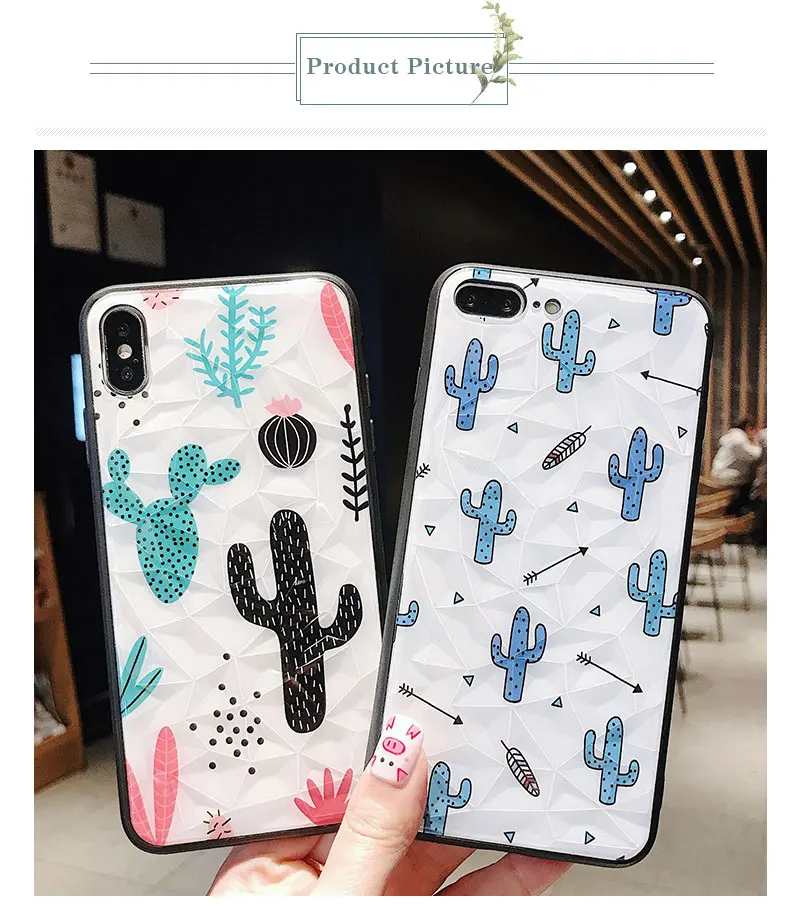 Cactus Soft Phone Case For iPhone 6 6 S Plus 7 7Plus Fundas Cover Case For iPhone 8 8 Plus X XS XR Max 6S Cases Coque Capinha (11)