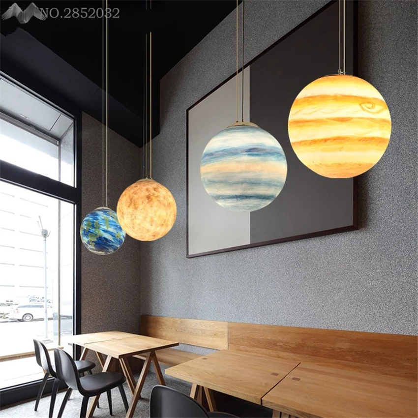 Creative Solar System Planet Hang Lamps Pendant Lights Led Creative Solar System Planet Hang Lamps Pendant Lights Led For Home Nordic Light Fixtures Loft Style Hanging Lamp In From