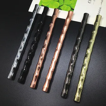 

Creative Bamboo Design Brass Handmade Ball Pens Pure Copper Tactical EDC Ballpoint Pens Multi-functional Tools Ballpen YZB12