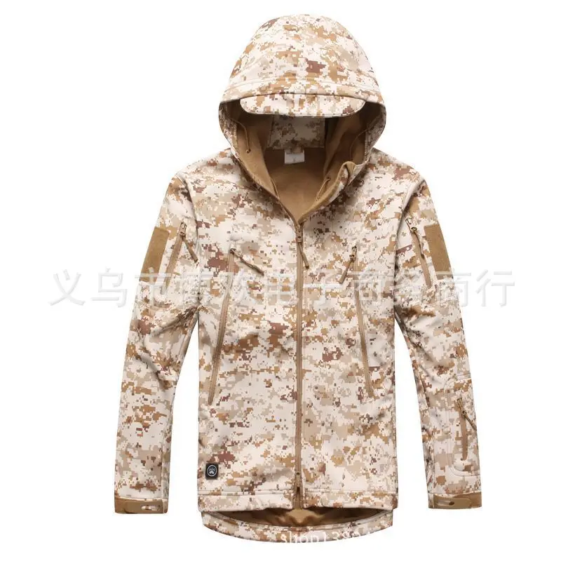 Высокое качество TAD V 4,0 мужские водонепроницаемые пальто для охоты и кемпинга, куртка с капюшоном черного/зеленого/пустынного/коричневого/CP s-xxl - Цвет: Desert camouflage
