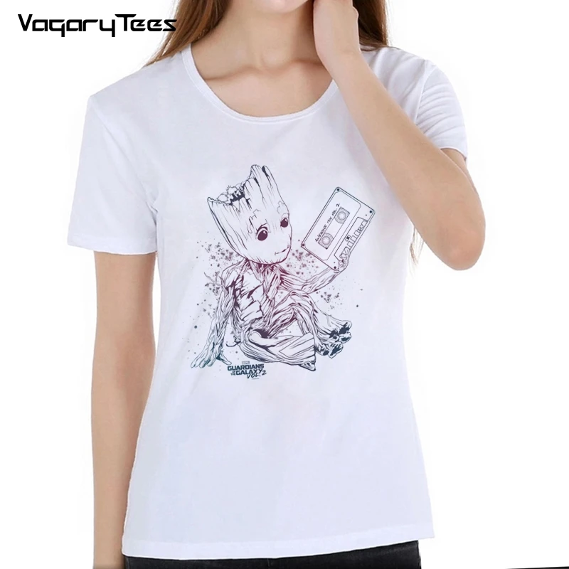 

Lovely tree baby t-shirt 2019 Guardians Galaxy Casual T-shirt Anime Tree Baby Pop Summer Funny women T Shirt Boys Girls Cool Top