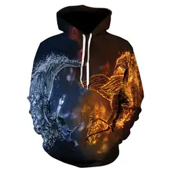 Лед огонь волк толстовки by JoJoesArt 3D Для мужчин Для женщин кофты Мода Пуловер Осень Костюмы Harajuku толстовки Повседневное животного