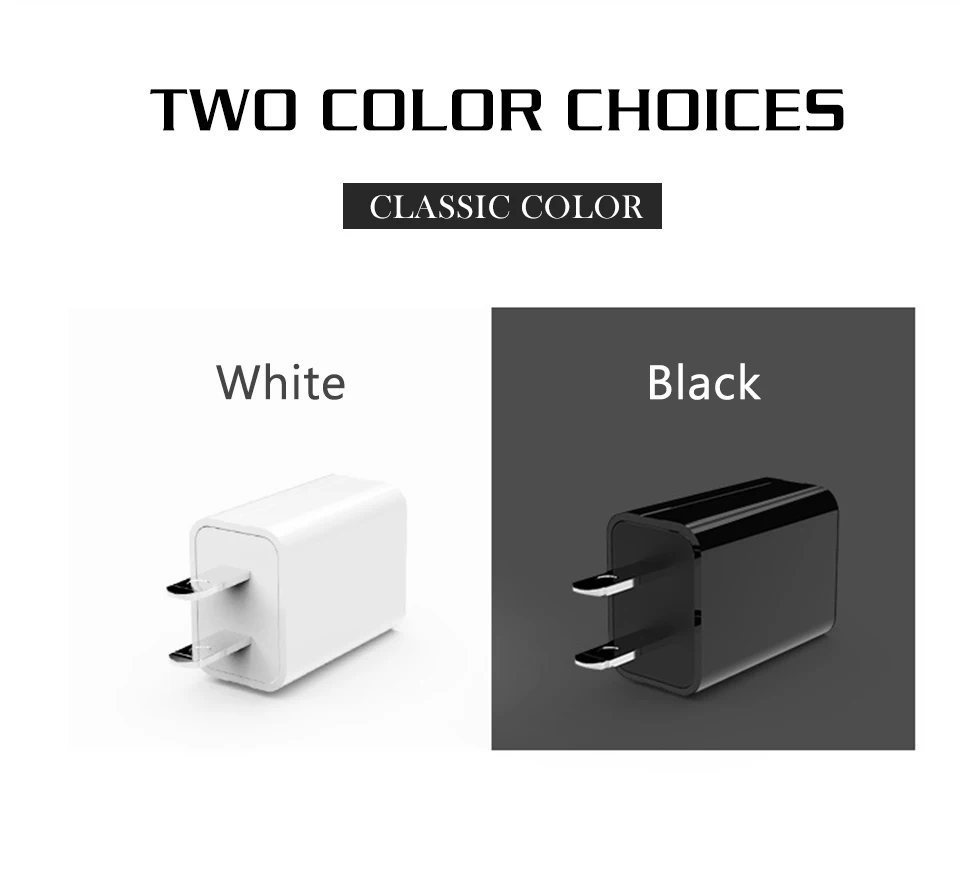 5V1A USB Charger Adapter Travel Wall US Standard Mobile Phone High Quality Electronic Plug Stable Charging White and Black (10)