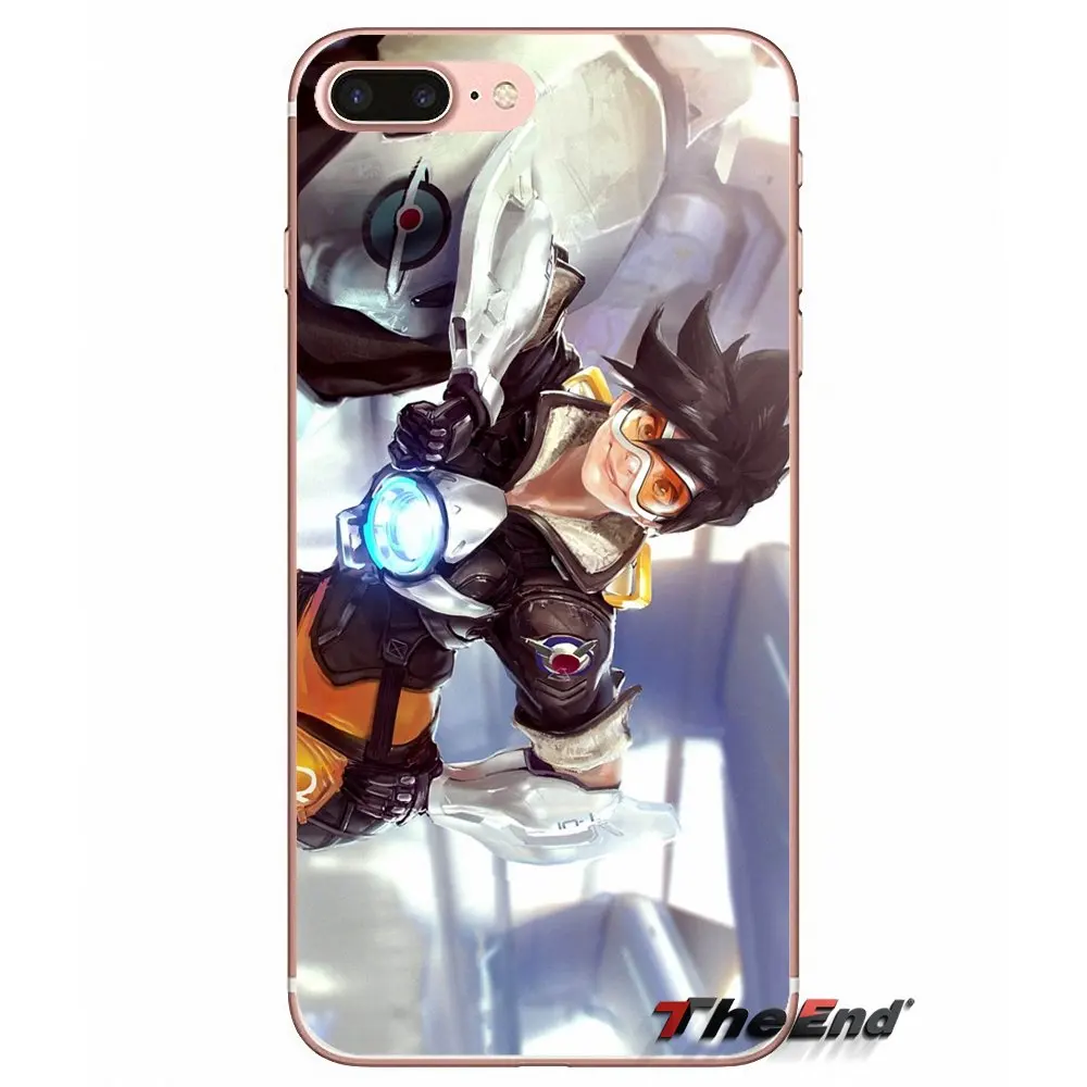 Для Xiaomi Redmi 4 3 3S Pro Mi3 Mi4 Mi4i Mi4C Mi5 Mi5S Mi Max Note 2 OVERWATCH Tracer геймплей Мягкий ТПУ чехол|tpu