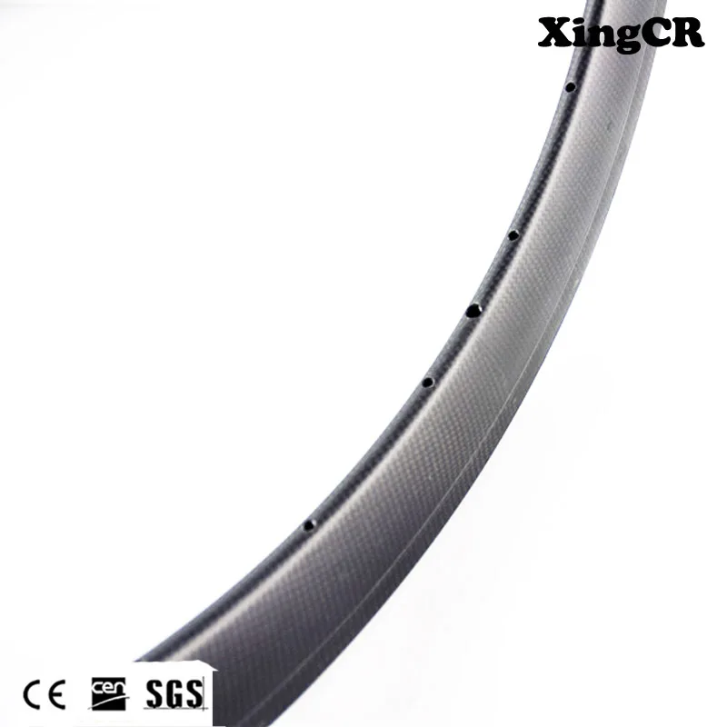 700C Road Bicycle Rims 23mm Full Carbon Fiber 50mm Depth Tubular 1 pair