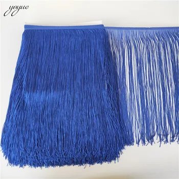 

10Yards 50cm Wide Royal blue Lace Fringe Trim Tassel Fringe Trimming For DIY Latin Dress Stage Clothes Accessories Lace Ribbon