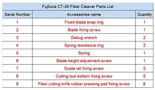 Fujikura CT-30 CT-30A волокна Кливер аксессуары/Винты/винт крепления/отладки ключ винт регулировки высоты