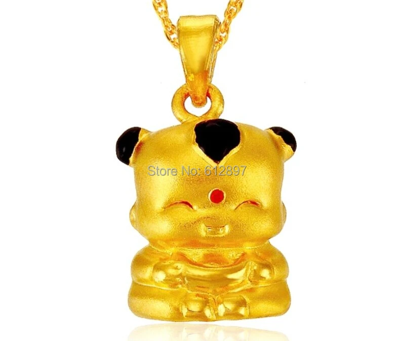 

Real 999 24K Yellow Gold Pendant/ 3D Bless Child prodigy Pendant
