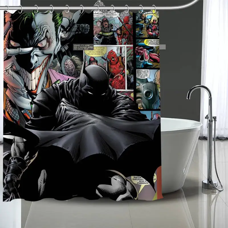 Горячие Пользовательские Бэтмен занавес s полиэстер ванная комната водонепроницаемый Душ занавес с пластиковыми крючками больше размера - Цвет: 4