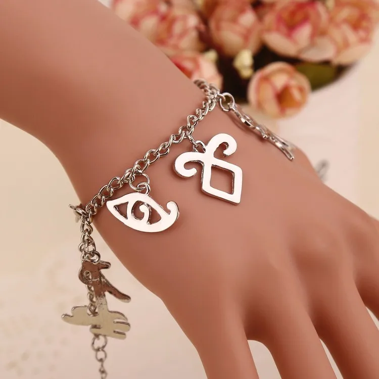 

popular The Mortal Instruments City of Bones Inspired Angelic Power Rune Symbols Bracelet Shadowhunters Inspired charms bangle