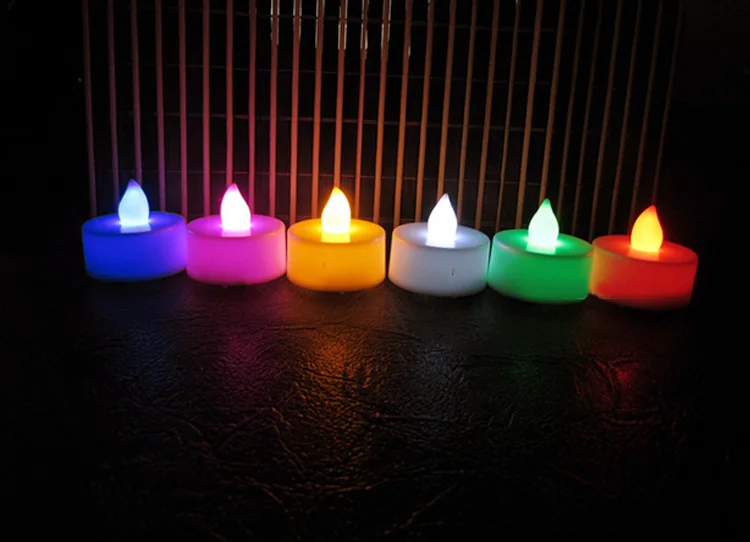 6 цветов многоцветный светильник светодиодный светильник свеча бездымный беспламенный электронный флэш свадебные Velas украшение дома