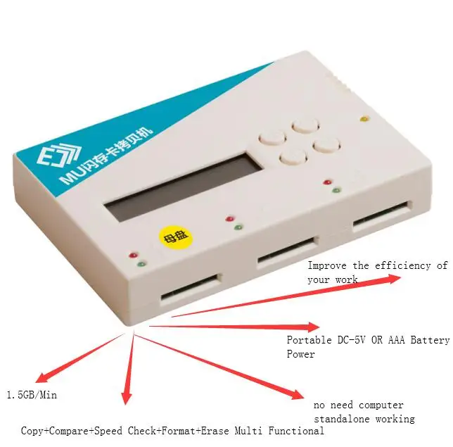 SD300 1,5 GB/Min скопировать/формат/Erase/сравнить SD карты дубликатор