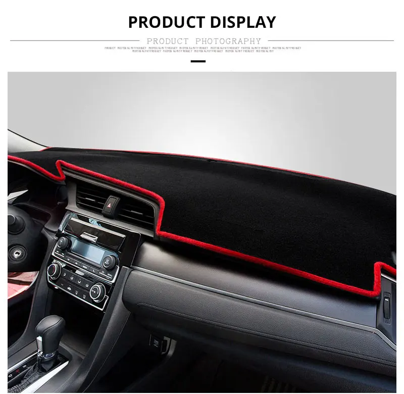 For LHD For LHD Honda CIVIC 10th Sedan 2017 2016 Car Dashboard Mat Cover Mats Pad Auto Shade Cushion Interior Covers Accessories (8)