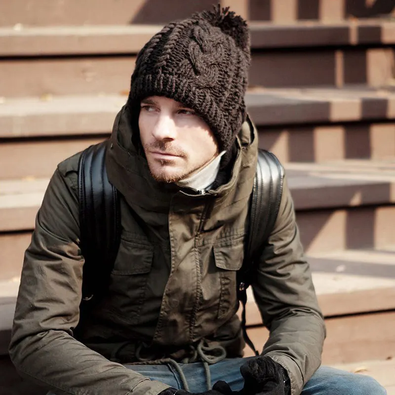 

hot Women's Fashion Winter Hat For Women  Beanies Hot Cotton men's Hat Knitted Hat Winter Cap Beanie Hat Women Brand Wholesale