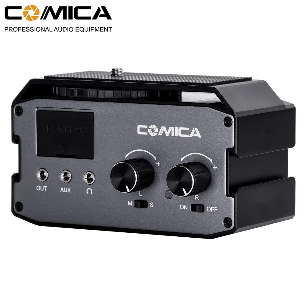 Comica CVM AX3 XLR Audio Mixer Adapter Vorverstärker Dual XLR/3,5mm/6