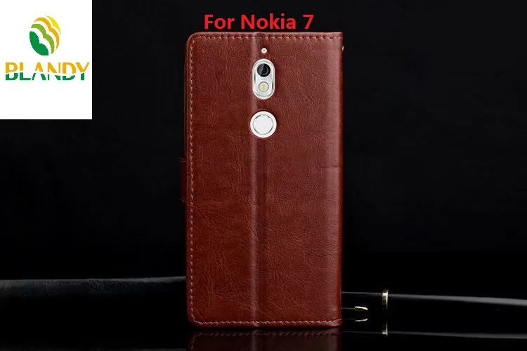 100 шт./лот для Nokia 6 1 Crazy Horse Бумажник кожаный чехол с рамкой Фото X6 2018 7 plus 8