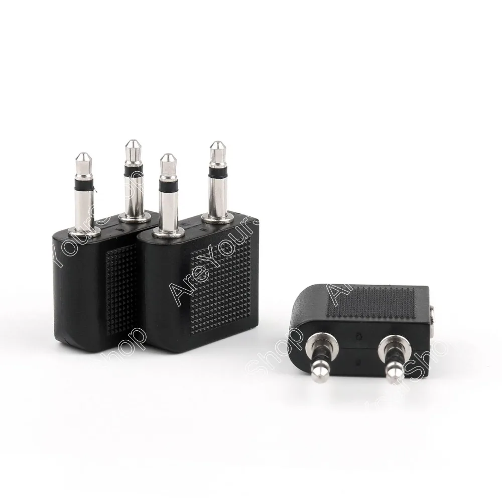 Areyourshop Hot Sale 50Pcs Airplane Air Plane 3 5mm Stereo Headphone Earphone Socket Adapter Connector