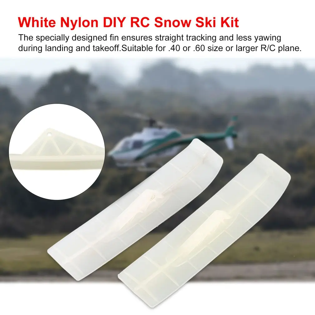 Nylon DIY RC Snow Ski Kit High Strength RC Snow Replace Skateboard for .40 or .60 Size or Larger R/C Plane