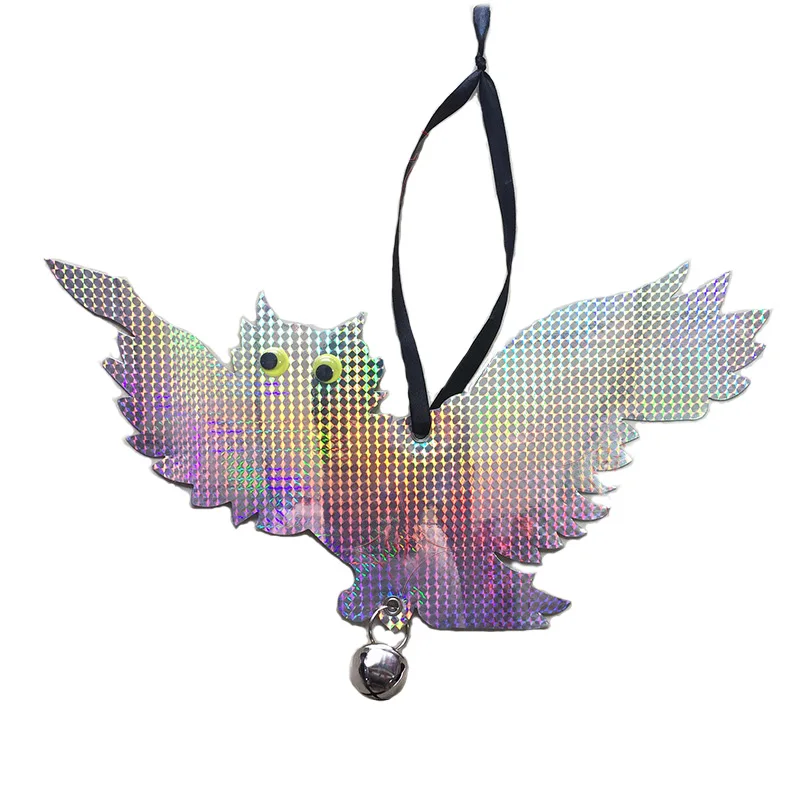 Bird Scare Repellent Device - Reflective Hanging Owl - Pest Repellent Control Woodpecker Deterrent - Scare and Frighten (2 pack)